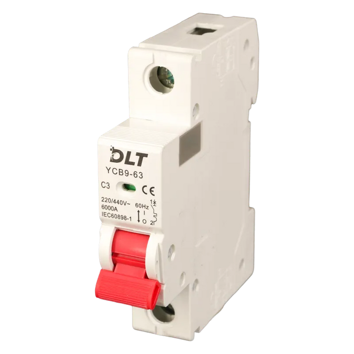 BREAKER TERMOMAGNETICO 1X3A 3A, 1 POLO, CURVA DISPARO TIPO C, RIEL 1