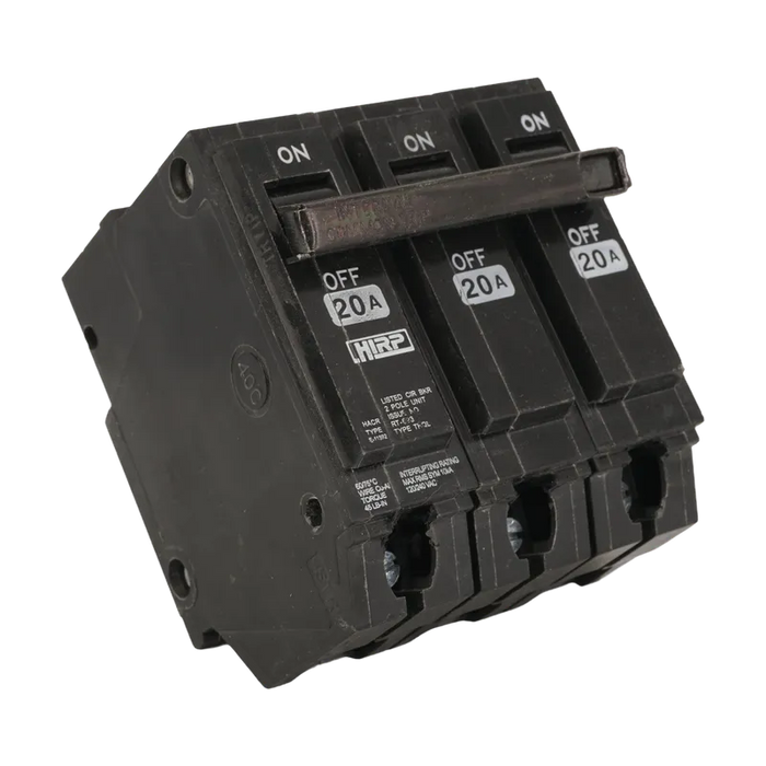 BREAKER EMPOTRABLE HQP 3X20A 20A, 240 VAC, 3 POLOS, (THQL) 1
