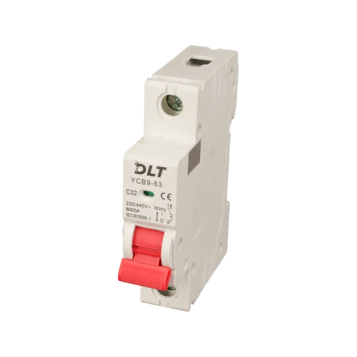 BREAKER TERMOMAGNETICO 1X32A 32A, 1 POLO, CURVA DISPARO TIPO C, RIEL 1
