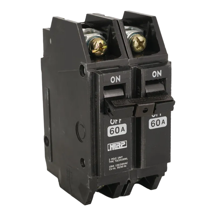 BREAKER SUPERFICIAL HQC 2X60A 60A, 240 VAC, 2 POLOS. NO INCLUYE UÑAS 1