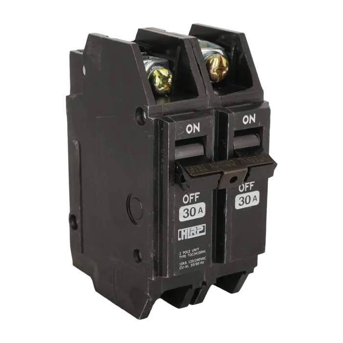 BREAKER SUPERFICIAL HQC 2X30A 30A, 240 VAC, 2 POLOS. NO INCLUYE UÑAS 1