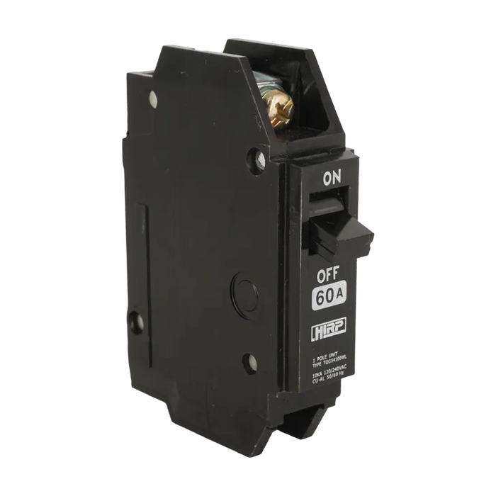 BREAKER SUPERFICIAL HQC 1X60A 60A, 240 VAC, 1 POLO. NO INCLUYE UÑAS 1