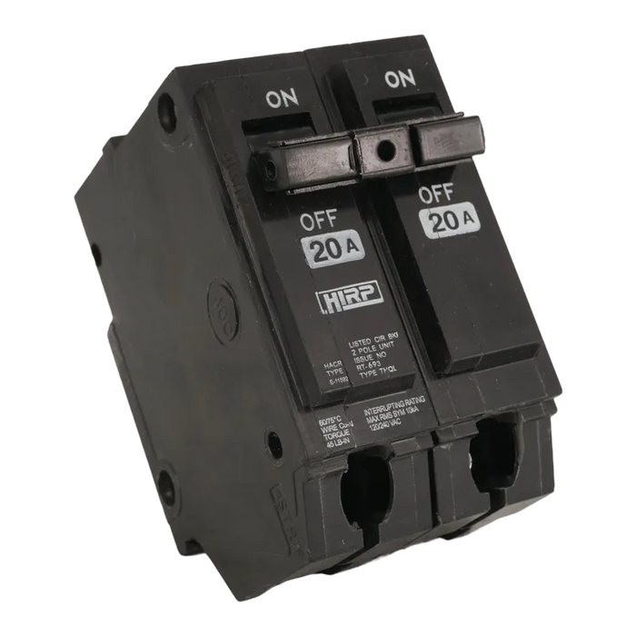 BREAKER EMPOTRABLE HQP 2X20A 20A, 240 VAC, 2 POLOS, (THQL) 1