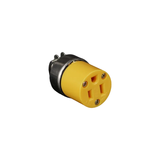 TOMACORRIENTE AMARILLO 2 POLOS + TIERRA   1