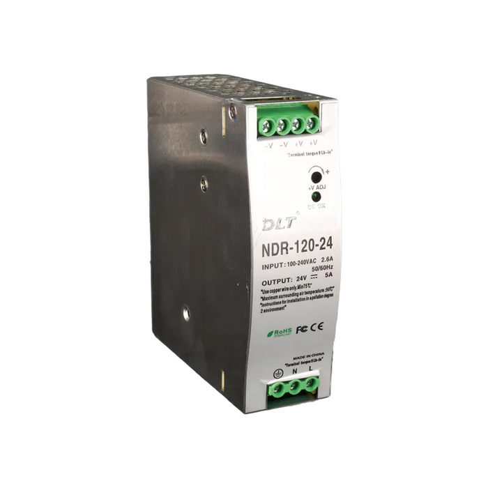 FUENTE PODER RIEL 24 VDC, 5A ENTRADA 120-240 VAC (DLT) 1