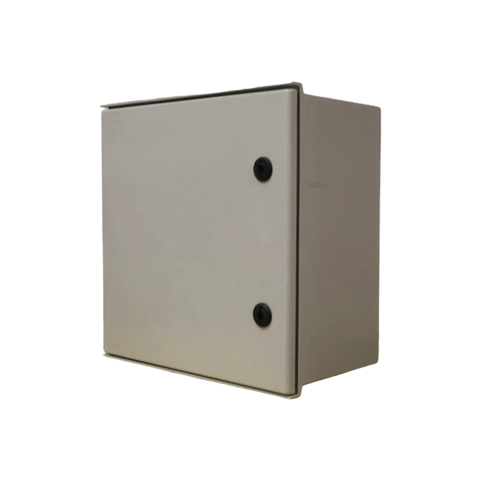 GABINETE POLIESTER 400MM X 400MM X 200MM INCLUYE DOBLE FONDO Y LLAVE PLASTICA 1