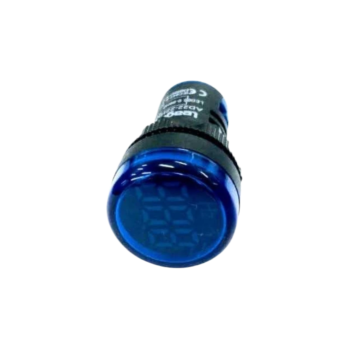 FRECUENCIMETRO LED AZUL 22 MM   1
