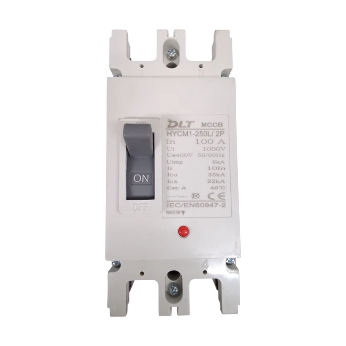 BREAKER INDUSTRIAL 2X100A (250L) 100A, 2 POLOS, FRAME 250L (INCLUYE KIT DE 4 TERMINALES) 1