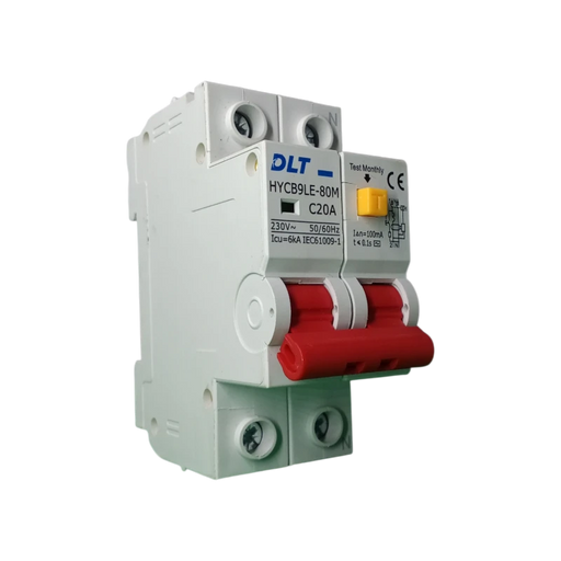 INTERRUPTOR DIFERENCIAL, 20 A, 2 POLOS 6KA (100mA), 230 VAC, 60 HZ (NO AJUSTABLE) 2