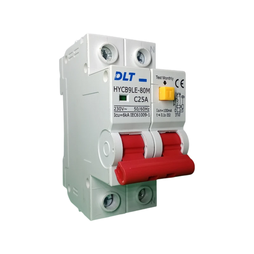INTERRUPTOR DIFERENCIAL, 25 A, 2 POLOS 6KA (100mA), 230 VAC, 60 HZ (NO AJUSTABLE) 2