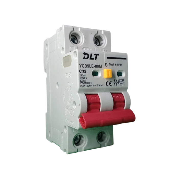 INTERRUPTOR DIFERENCIAL, 32 A, 2 POLOS 6KA (100mA), 230 VAC, 60 HZ (NO AJUSTABLE) 2