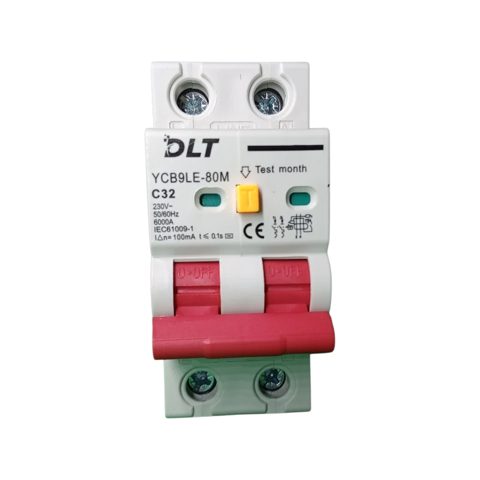 INTERRUPTOR DIFERENCIAL, 32 A, 2 POLOS 6KA (100mA), 230 VAC, 60 HZ (NO AJUSTABLE) 1