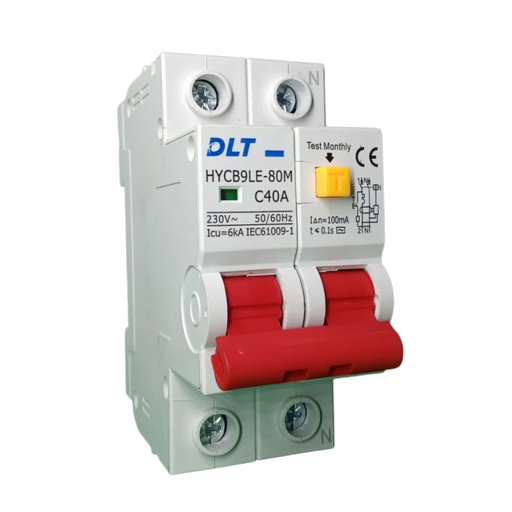 INTERRUPTOR DIFERENCIAL, 40 A, 2 POLOS 6KA (100mA), 230 VAC, 60 HZ (NO AJUSTABLE) 2