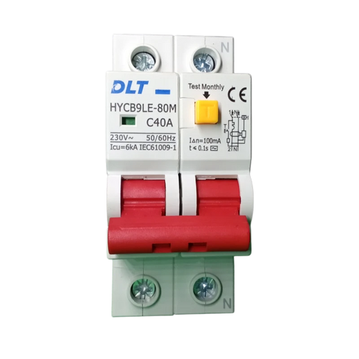 INTERRUPTOR DIFERENCIAL, 40 A, 2 POLOS 6KA (100mA), 230 VAC, 60 HZ (NO AJUSTABLE) 1