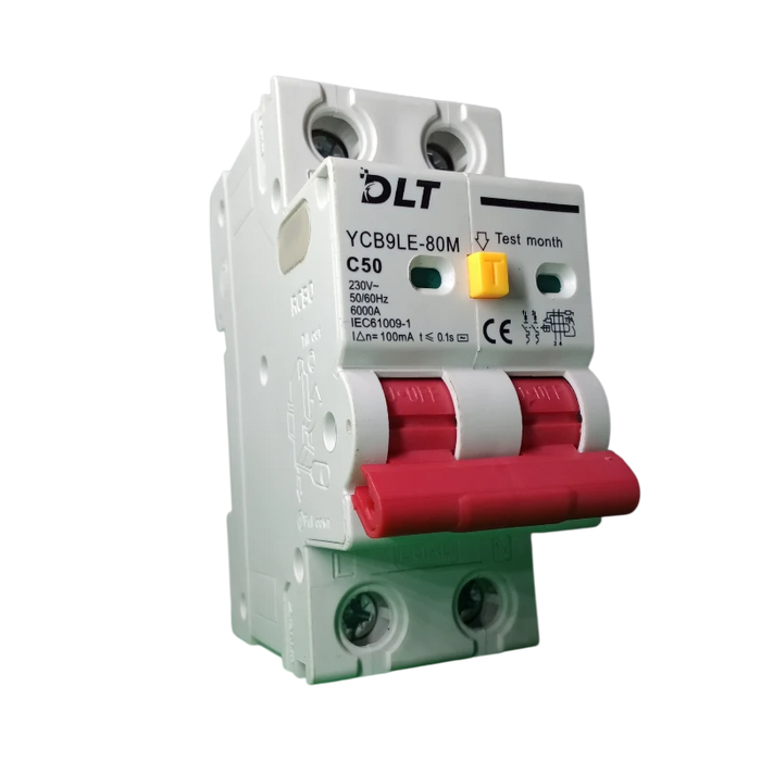 INTERRUPTOR DIFERENCIAL, 50 A, 2 POLOS 6KA (100mA), 230 VAC, 60 HZ (NO AJUSTABLE) 2