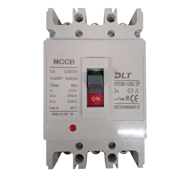 BREAKER INDUSTRIAL 3X63A (63L) 63A, 3 POLOS, FRAME 63L SIN TERMINALES  1