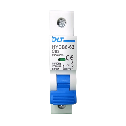 BREAKER "DC" TERMOMAGNETICO 1X63A 63A, 1 POLO, CURVA DISPARO TIPO C, RIEL  1