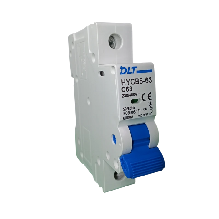 BREAKER "DC" TERMOMAGNETICO 1X63A 63A, 1 POLO, CURVA DISPARO TIPO C, RIEL  2