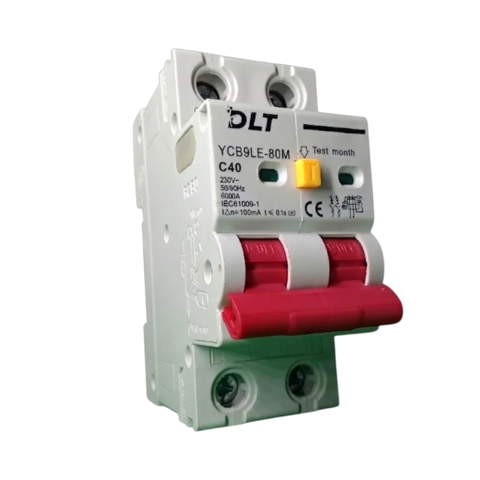 BREAKER "DC" TERMOMAGNETICO 2X40A 63A, 1 POLO, CURVA DISPARO TIPO C, RIEL  2