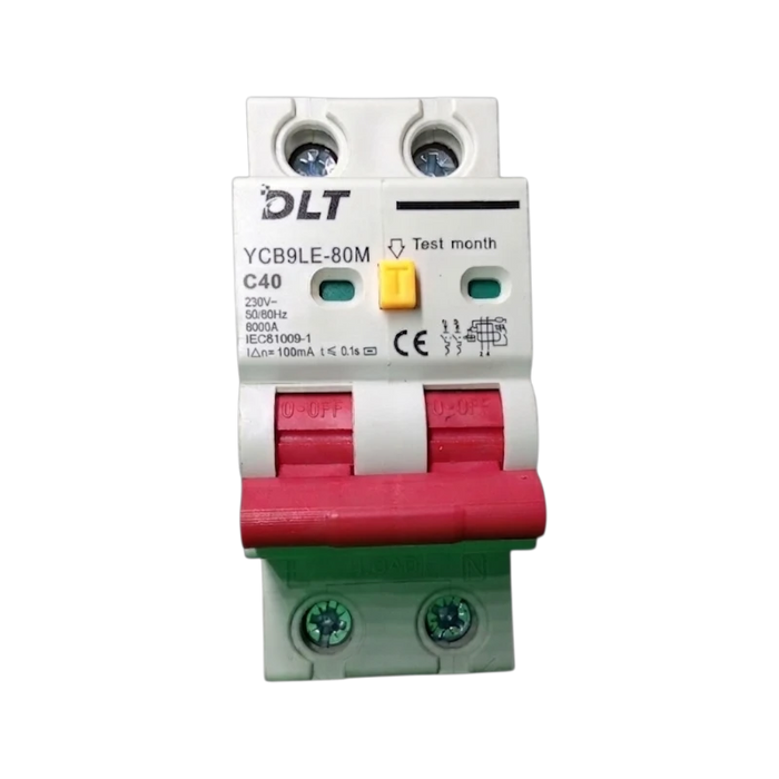 BREAKER "DC" TERMOMAGNETICO 2X40A 63A, 1 POLO, CURVA DISPARO TIPO C, RIEL  1