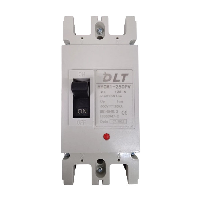 BREAKER INDUSTRIAL DC 2X125A (250L) 125A, 2 POLOS, FRAME 250L (INCLUYE KIT DE 4 TERMINALES) 1