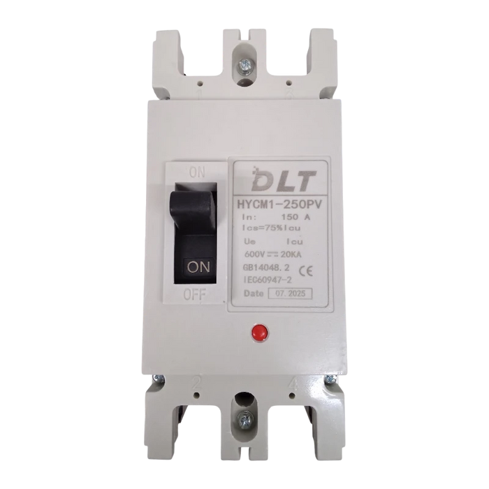 BREAKER INDUSTRIAL DC 2X150A (250L) 150A, 2 POLOS, FRAME 250L (INCLUYE KIT DE 4 TERMINALES) 1
