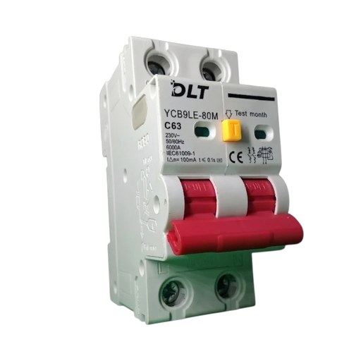 BREAKER TERMOMAGNETICO 2X63A 63A, 2 POLOS, CURVA DISPARO TIPO C, RIEL  1