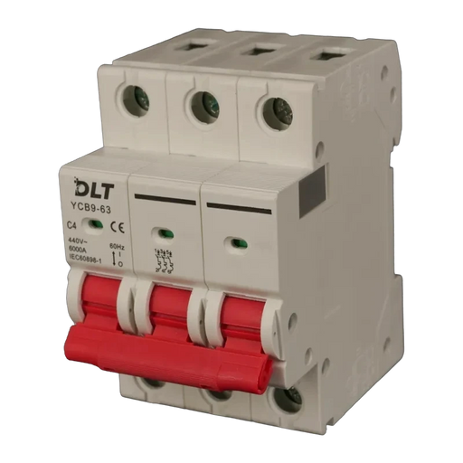 BREAKER TERMOMAGNETICO 3X3A 3A, 3 POLOS, CURVA DISPARO TIPO C, RIEL  1
