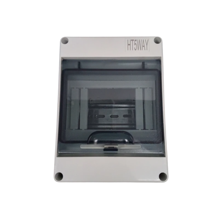 CAJA PLASTICA RIEL DIN 5 CIRCUITOS 15CM X 11CM X 9CM INTEMPERIE IP65  1