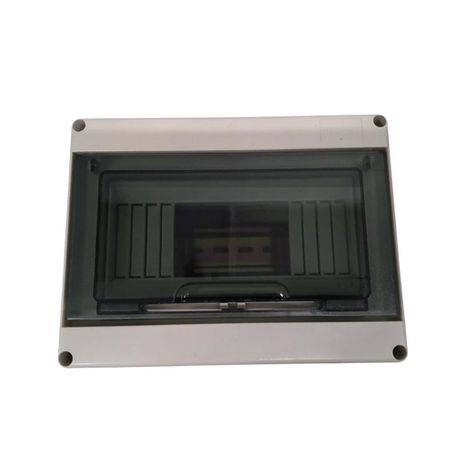 CAJA PLASTICA RIEL DIN 8 CIRCUITOS 19.5CM X 14.5CM X 9CM INTEMPERIE IP66  2