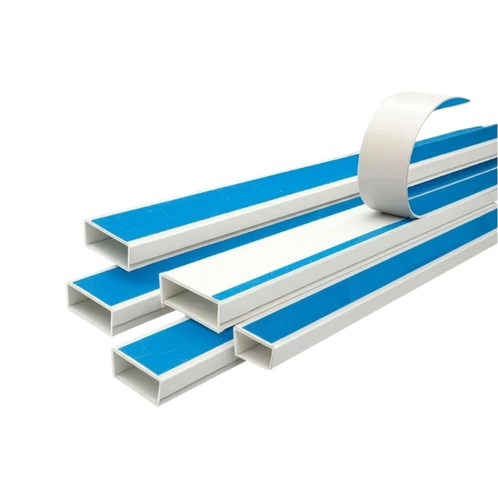 CANALETA PLASTICA AUTOADHESIVA 30X13 MM ANCHO X ALTO X 2 METROS LARGO BLANCO  1