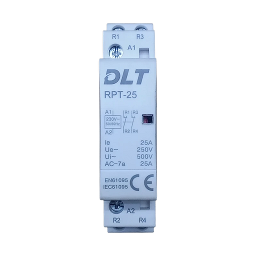 CONTACTOR MODULAR 25A, 2 POLOS(2NO) 220V 60 HZ  1