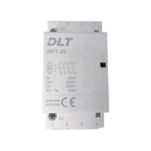 CONTACTOR MODULAR 25A 4 POLOS(4NO) 220V 60 HZ  1