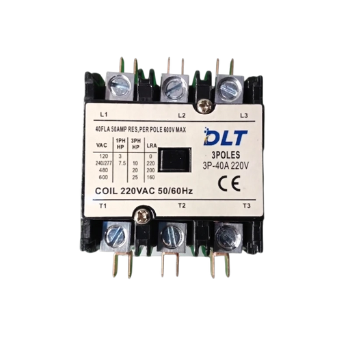CONTACTOR (HVAC), 3 POLOS, 40A, 220 VAC   1