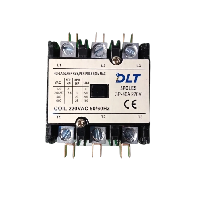 CONTACTOR (HVAC), 3 POLOS, 40A, 220 VAC   1