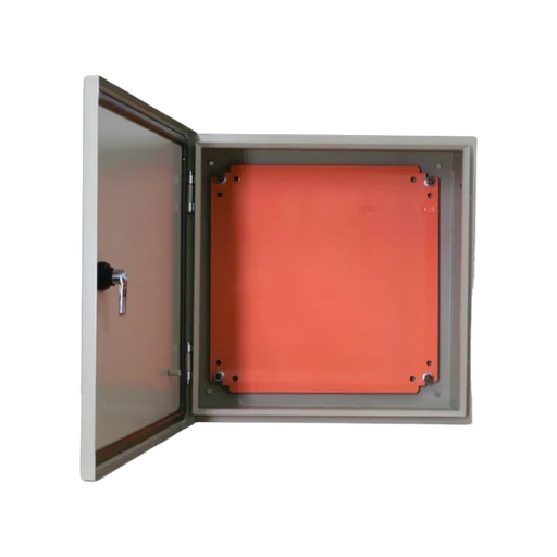 GABINETE METALICO 500MM X 400MM X 250MM INCLUYE DOBLE FONDO Y LLAVE PLASTICA  2