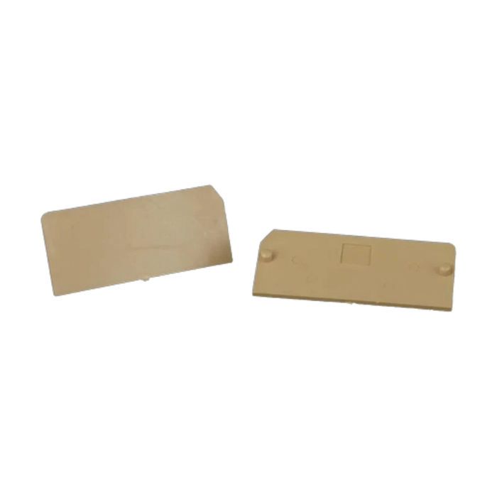 RIEL SIMETRICO TAPA FINAL BORNERA DOBLE (SAK) 4 mm  1