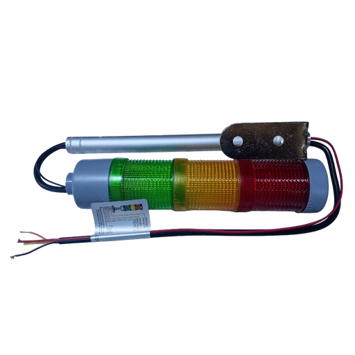 TORRE SEÑAL LUZ LED SONORA 120 VAC BASE ANGULAR METALICA LUZ INTERMITENTE  2