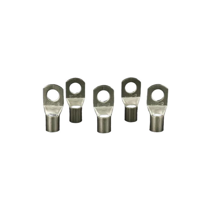 TERMINAL BT ANILLO 12-10 AWG 1/4" PARA BAJA TENSION A COMPRESION DE COBRE ESTAÑADO 1