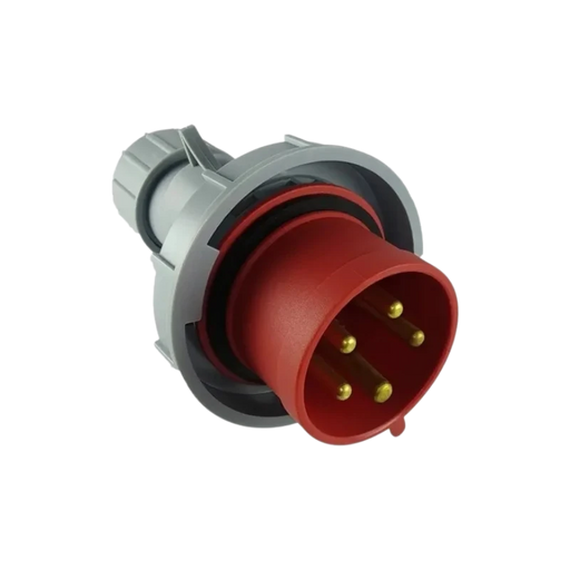TOMA INDUSTRIAL MACHO 16A (HERMETICA) 3 POLOS + TIERRA, IP67, 6H (ROJA Y GRIS)  1