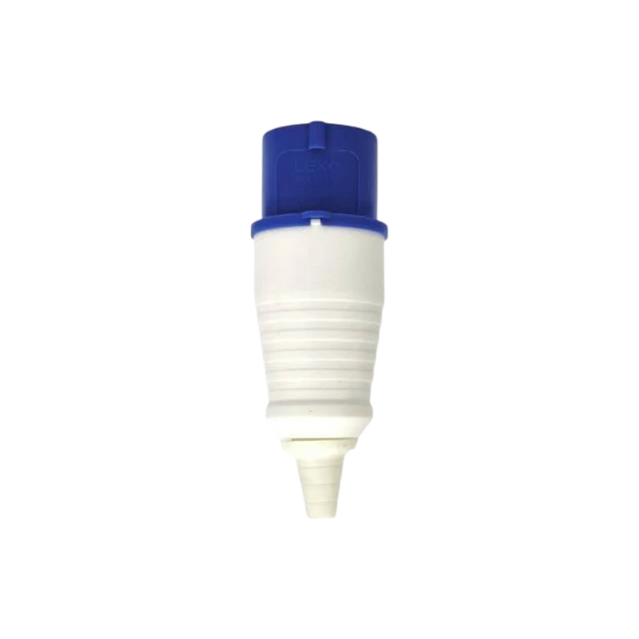 TOMA INDUSTRIAL MACHO 16A (AZUL) 2 POLOS + TIERRA, IP44, 6H (220-250 VAC)  3
