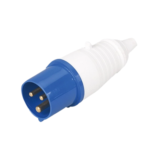 TOMA INDUSTRIAL MACHO 16A (AZUL) 2 POLOS + TIERRA, IP44, 6H (220-250 VAC)  2