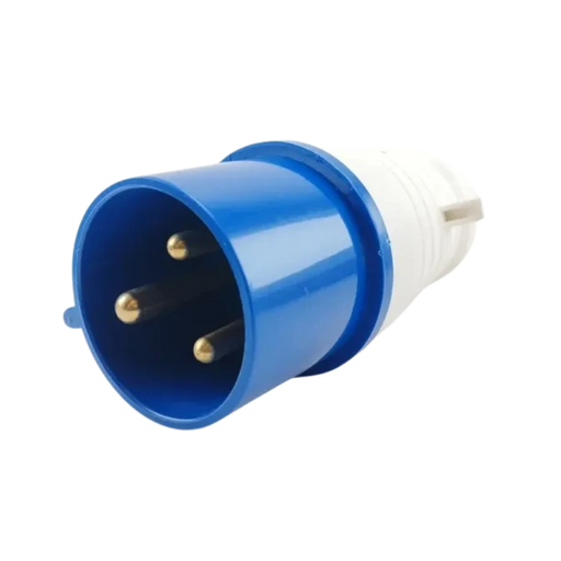 TOMA INDUSTRIAL MACHO 16A (AZUL) 2 POLOS + TIERRA, IP44, 6H (220-250 VAC)  1