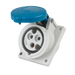TOMA IND HEMBRA EMPOTRABLE 32A AZUL 2 POLOS + TIERRA, IP44, 6H (220-250 VAC)  1