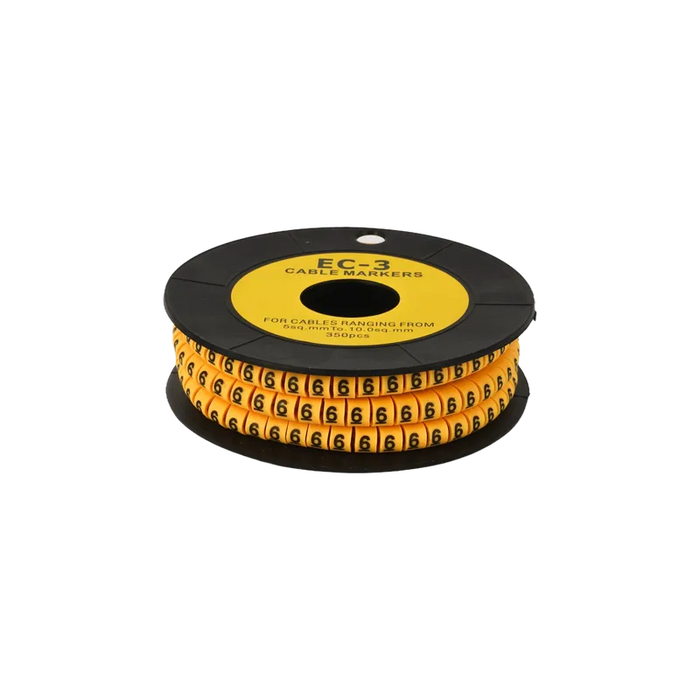 ANILLO MARCA CABLE (10-8 AWG) EC-3, "6" (ROLLO 350 UND)