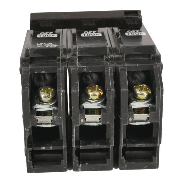 BREAKER SUPERFICIAL HQC 3X100A 100A, 240 VAC, 3 POLOS. NO INCLUYE UÑAS