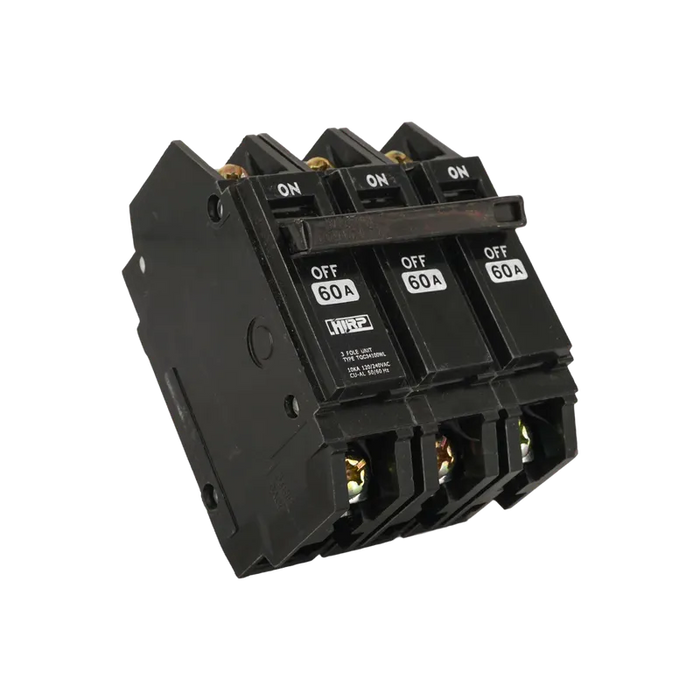 BREAKER SUPERFICIAL HQC 3X60A 60A, 240 VAC, 3 POLOS. NO INCLUYE UÑAS