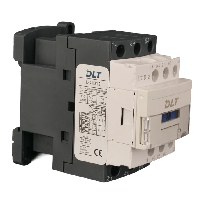 CONTACTOR LC1-D012, 12A, 220 VAC