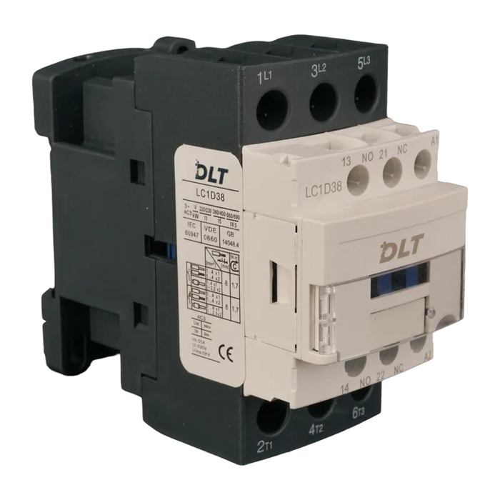 CONTACTOR LC1-D038, 38A, 220 VAC