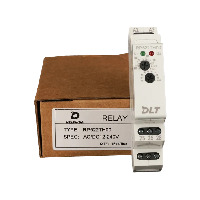 RELE TEMPORIZADO 0.1S-10DIA AC/DC12-240V 5A, MODELO RP522T (DPDT ON DELAY)